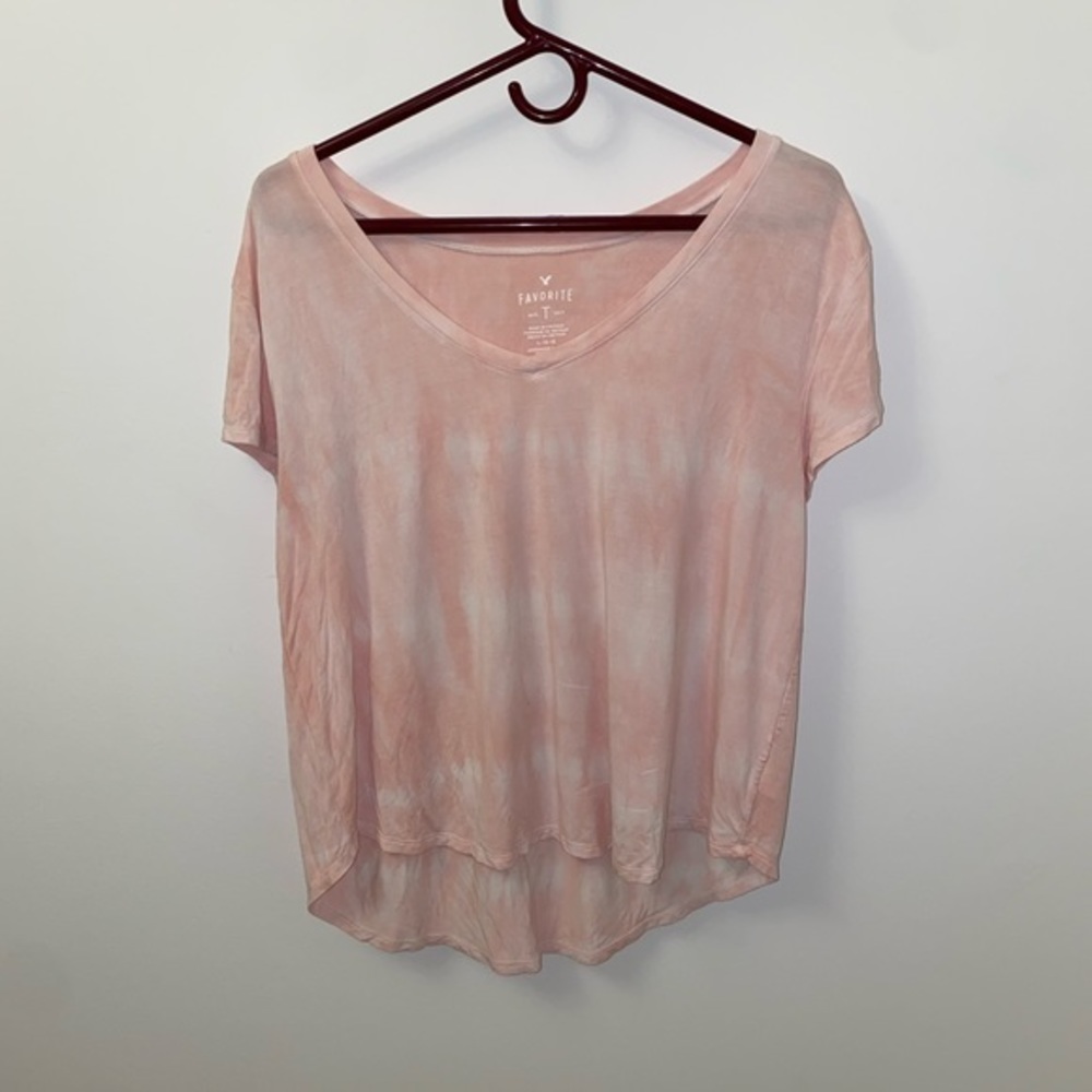 pink american eagle t shirt